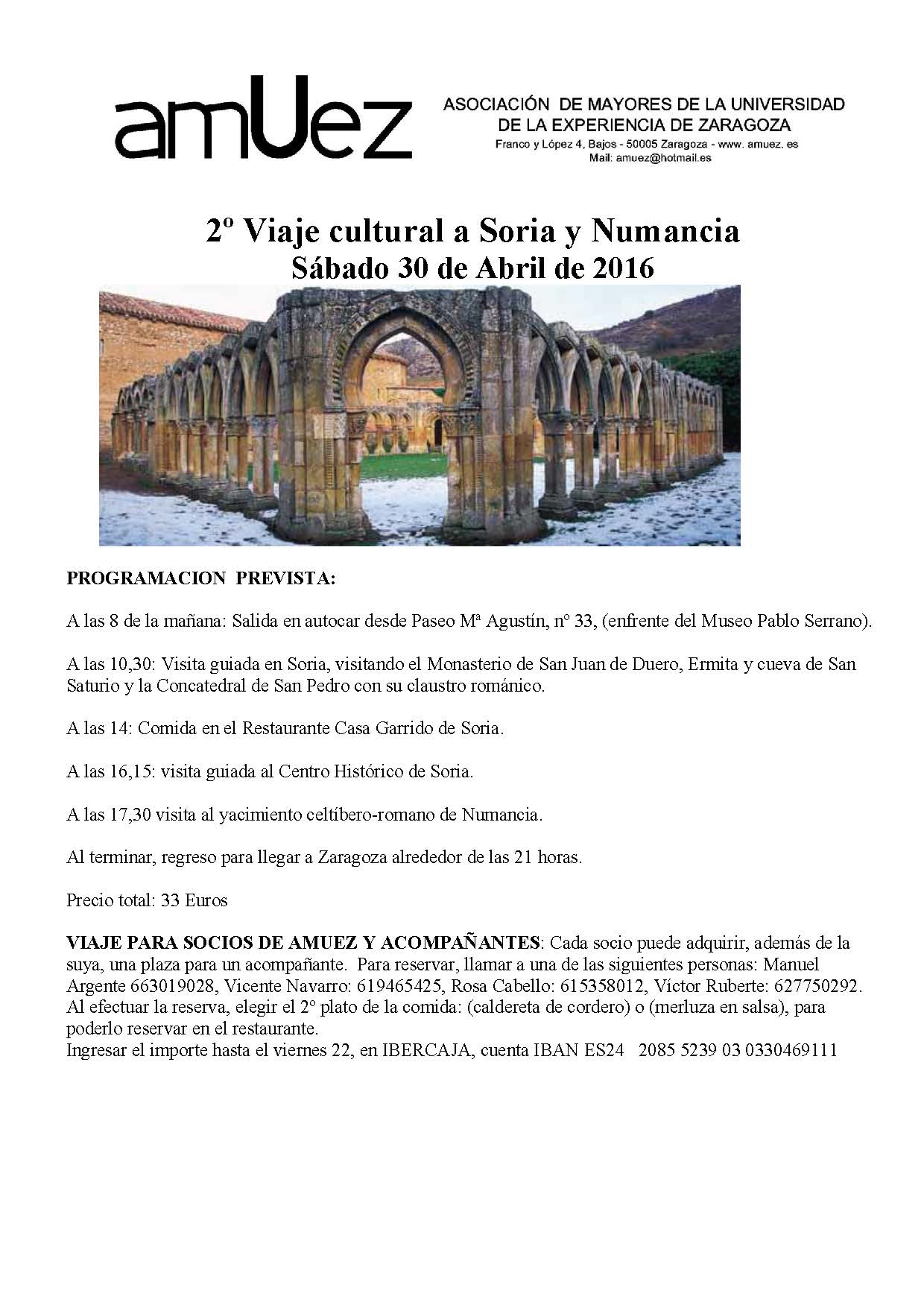 2º Viaje a Soria y Numancia